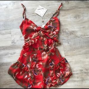 Adorable Red Playsuit/Romper, AU 8/US Small, NWT